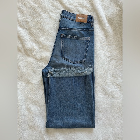 Weekday high waisted wide leg cropped jeans - Picture 7 of 10